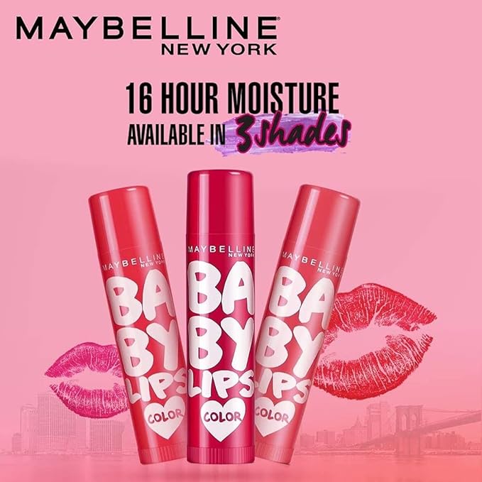 Maybelline New York Lip Balm, With SPF, Berry Crush & Baby Lips Pink Lolita, Pack of 2