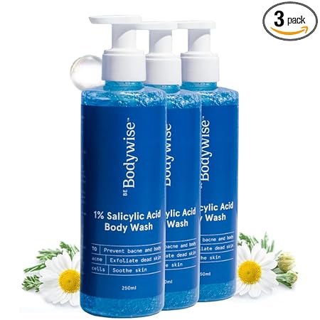 Be Bodywise 1% Salicylic Acid Body Wash, Pack of 3