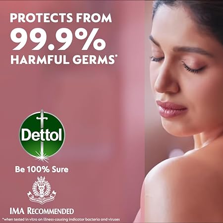 Dettol Skincare Moisturizing Beauty Bathing Soap Bar, Pack of 4