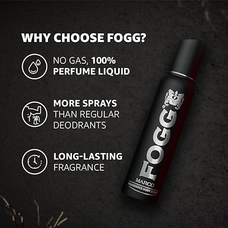 Fogg Marco No Gas Deodorant for Men, Body Spray
