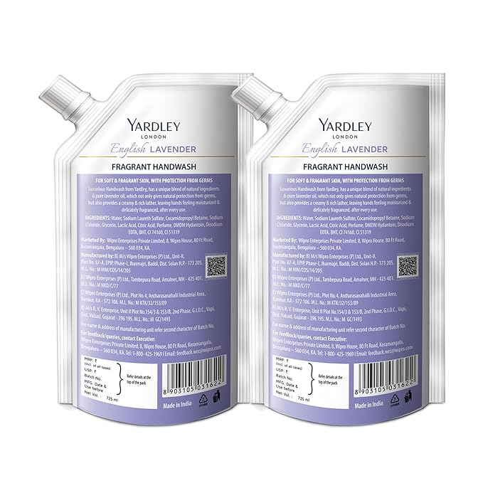 Yardley London English Lavender Fragrant Handwash, Pack of 2
