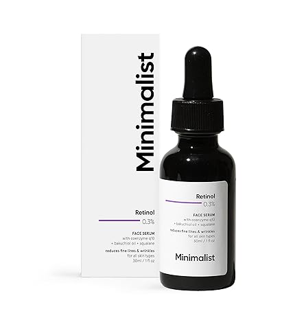 Minimalist 03% Retinol Face Serum For Anti Aging For Beginners