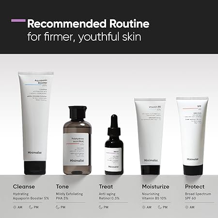 Minimalist 03% Retinol Face Serum For Anti Aging For Beginners