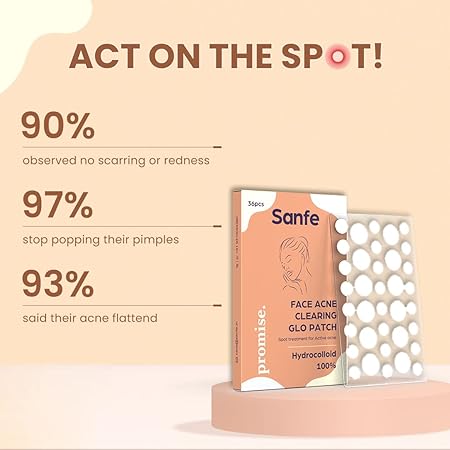 Sanfe Promise Face Acne Pimple Patch, Pack of 36