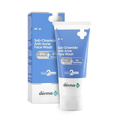 The Derma Co Sali-Cinamide Anti-Acne Face Wash with 2% Salicylic Acid & 2% Niacinamide