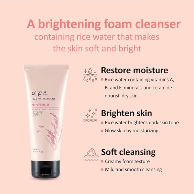 The Face Shop Rice Water Bright Cleansing foam