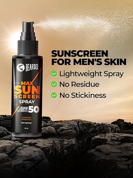 Beardo Max Sunscreen SPF 50 Spray for Men