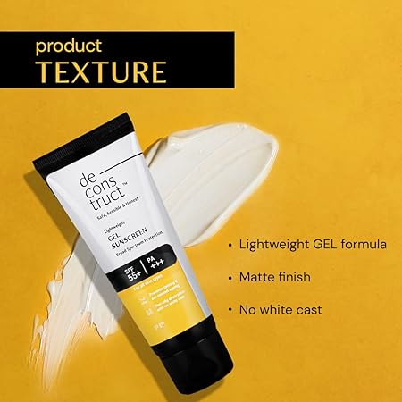Deconstruct Face Gel Sunscreen SPF 55+ and PA+++, 50 Gm