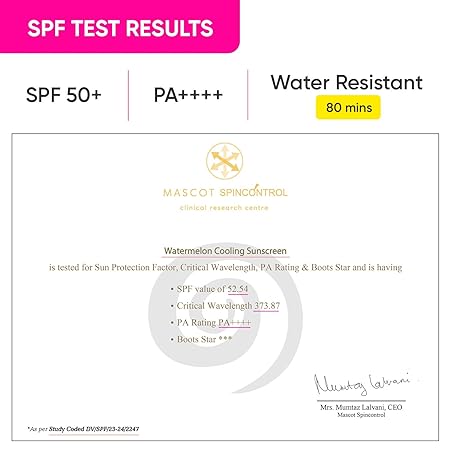 Dot & Key Watermelon Cooling Sunscreen, In-Vivo Tested SPF 50+ PA++++