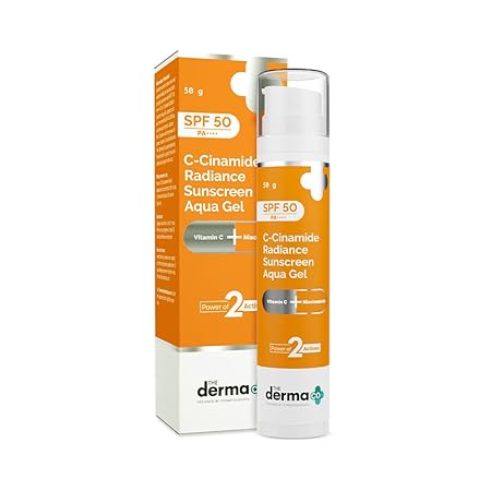 The Derma Co C-Cinamide Sunscreen SPF 50 Aqua Gel