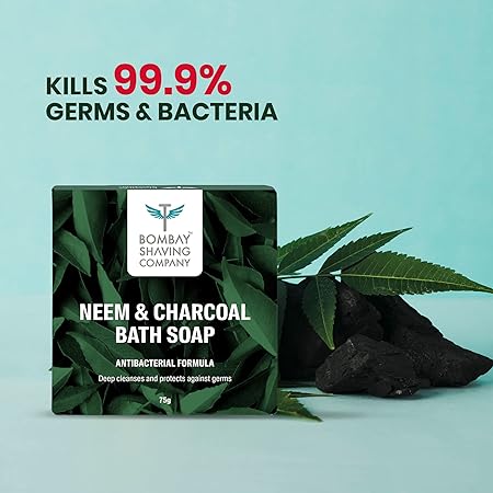 Bombay Shaving Company Charcoal and Neem Bath Soap, Pack of 3