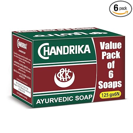 Chandrika Classic Ayurvedic Handmade Soap, Pack of 6