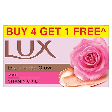 Lux Even Toned Glow Rose Soap, Pack of 5