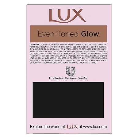 Lux Even Toned Glow Rose Soap, Pack of 5