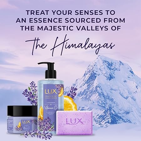 Lux Lavender & Vitamin C Exfoliating Soap, Pack of 5