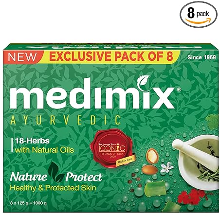 Medimix Ayurvedic Classic 18 Herbs Bathing Soap | Pack of 8