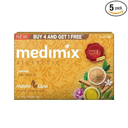 Medimix Ayurvedic Sandal Bathing Bar, Pack of 4