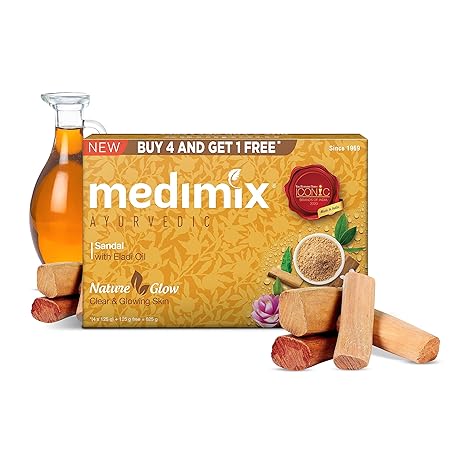 Medimix Ayurvedic Sandal Bathing Bar, Pack of 4