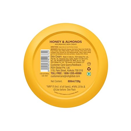 Joy Honey & Almonds Deep Nourishing Moisturizer for Face, Hands & Body