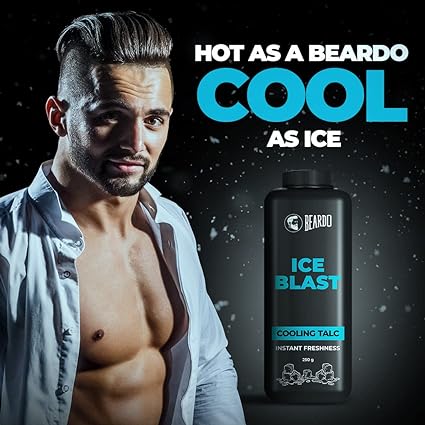 Beardo Ice Blast Talc Powder For Men Combat heat with Menthol