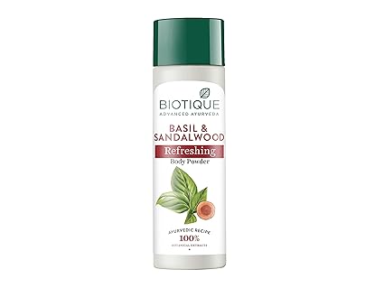 Biotique Basil And Sandalwood Refreshing Body Powder Ayurvedic