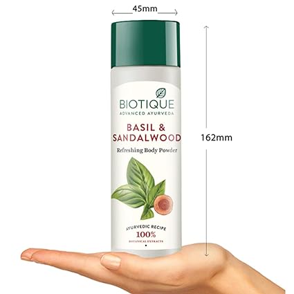 Biotique Basil And Sandalwood Refreshing Body Powder Ayurvedic