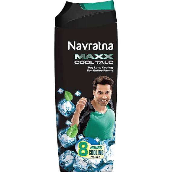Navratna Maxx Cool Talc Talcum Powder Body Odour Protection