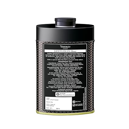 Yardley London Gentleman Classic Deodorizing Talc Deodorizing Body Talc for Men
