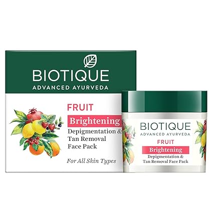 Biotique Fruit Brightening Depigmentation and Tan Removal Face Pack