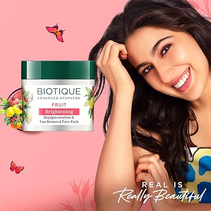 Biotique Fruit Brightening Depigmentation and Tan Removal Face Pack