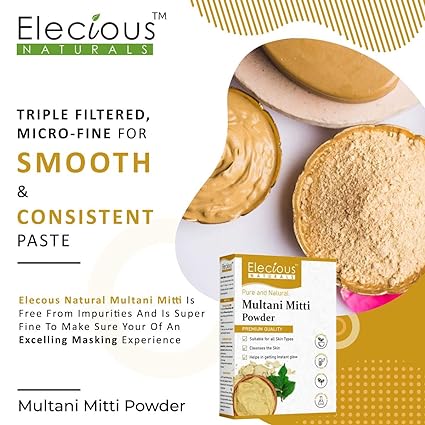 Elecious 100% Natural Multani Mitti powder