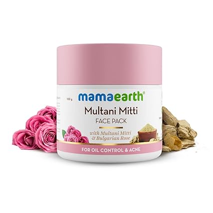 Mamaearth Multani Mitti Face Pack with Multani Mitti and Bulgarian Rose for Oil Control & Acne