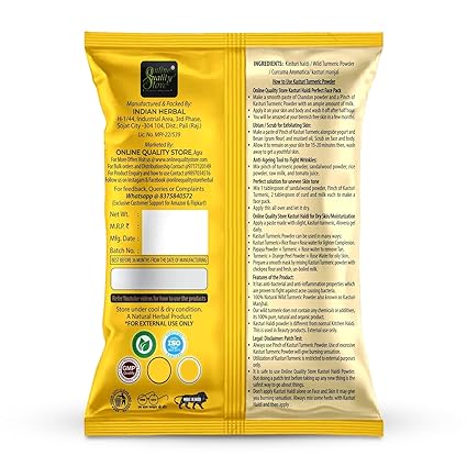 Online Quality Store Kasturi Haldi Powder Combo for Hair and Face