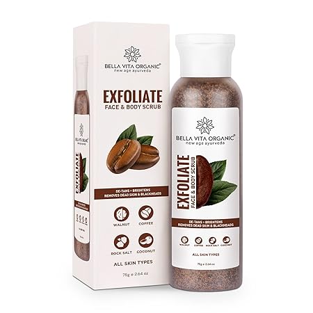 Bella Vita Organic Exfoliate Coffee Scrub for Face & Body