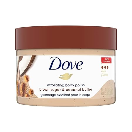 Dove Exfoliating Body Polish Scrub for Dry Skin with Brown Sugar & Coconut Butter