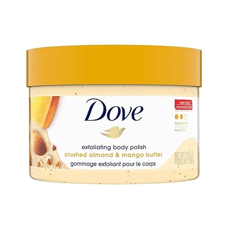 Dove Exfoliating Body Polish Scrub For Dry Skin With Crushed Almond & Mango Butter