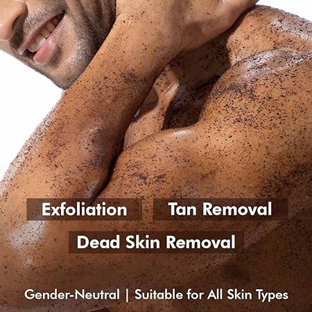 mCaffeine Exfoliating Coffee Body Scrub for Tan Removal & Soft-Smooth Skin For Women & Men