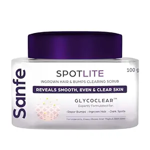 Sanfe Spotlite Ingrown Hair & Bumps Clearing Body Scrub For Dark Underarms, Inner Thighs and Sensitive Areas