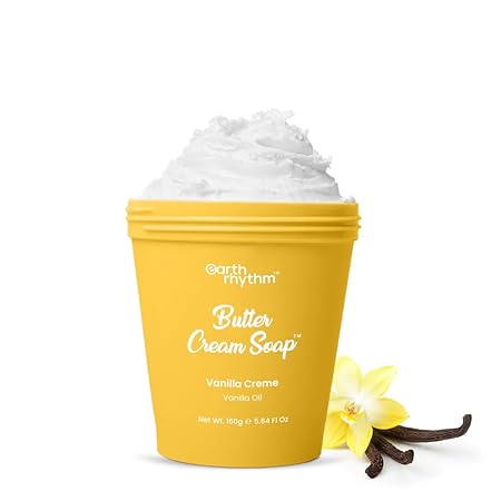 Earth Rhythm Vanilla Creme Butter Cream Soap Cleanse, Moisturizes Skin