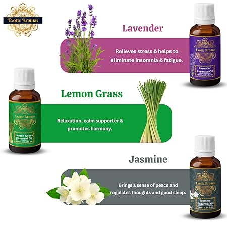 Exotic Aromas Essential Oil, Pack of 9