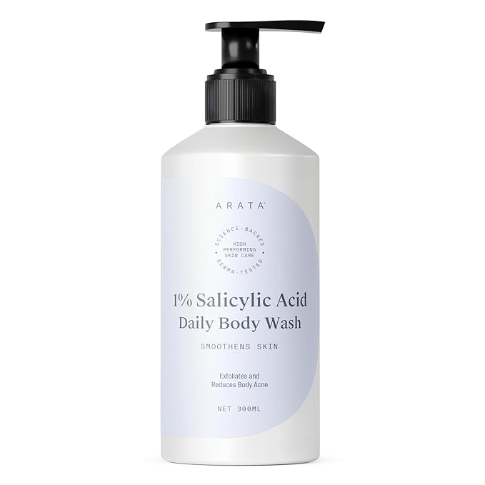 Arata 1% Salicylic Acid Exfoliating Body Wash for Body & Back Acne