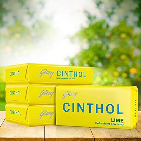 Cinthol Lime Soap 99.9% Germ Protection, Pack of 4