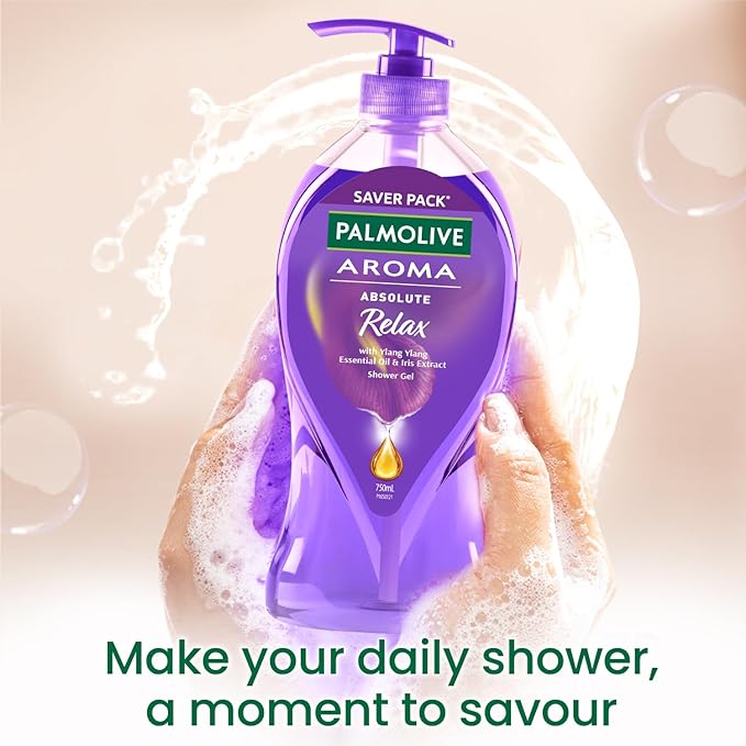 Palmolive Iris Flower & Ylang Ylang Essential Oil Aroma Absolute Relax Body Wash I Moisturizing Body Wash