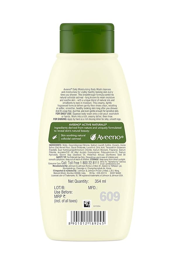 Aveeno Body Wash- Daily Moisturizing Wash For Normal To Dry Skin