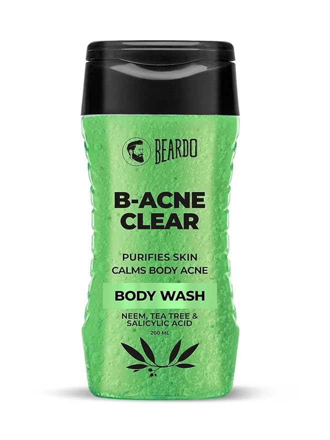 Beardo Body Acne Clear Body Wash for Men With Neem, Tea Tree and Salicylic Acid Clean Clear Skin