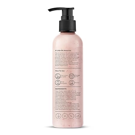Botanic Hearth British Rose & Almond Body Wash with Shea Butter, Sweet Almond Oil Shower Gel for Men and Women