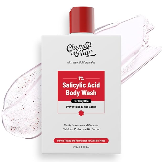 Chemist at Play 1% Salicylic Acid Body Wash Paraben & SLS Free Gentle Exfoliating Shower Gel