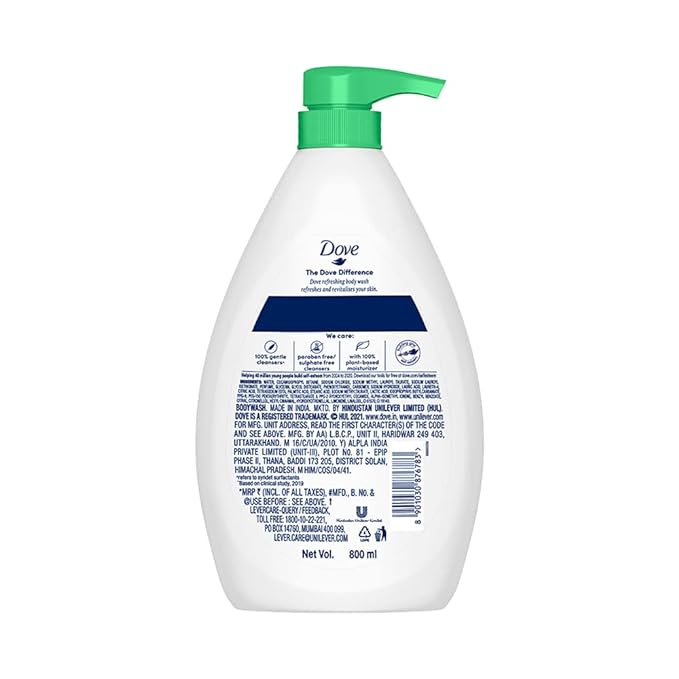 Dove Refreshing Body Wash, With Refreshing Cucumber And Green Tea Scent