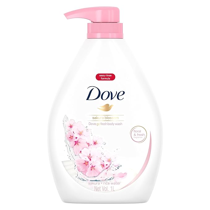 Dove Refreshing Sakura Blossom Body Wash With Himalaya Pink Salt, Go Fresh Shower Gel With Soothing