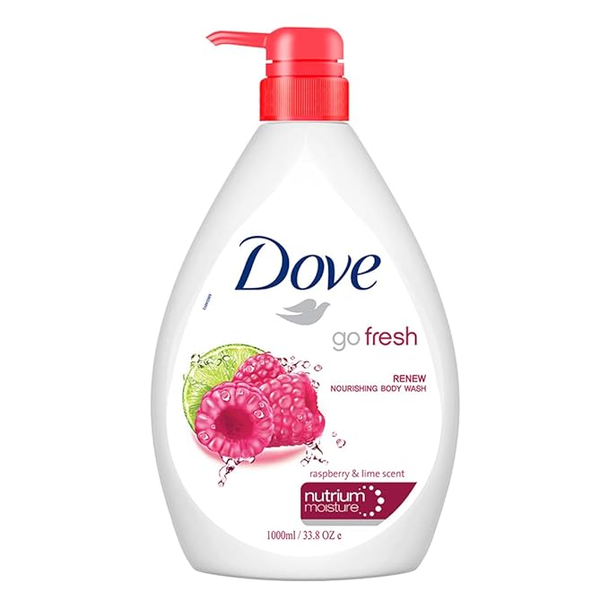 Dove Renewing Raspberry Body Wash with Lime Pump Bottle Go Fresh Nourishing Shower Gel